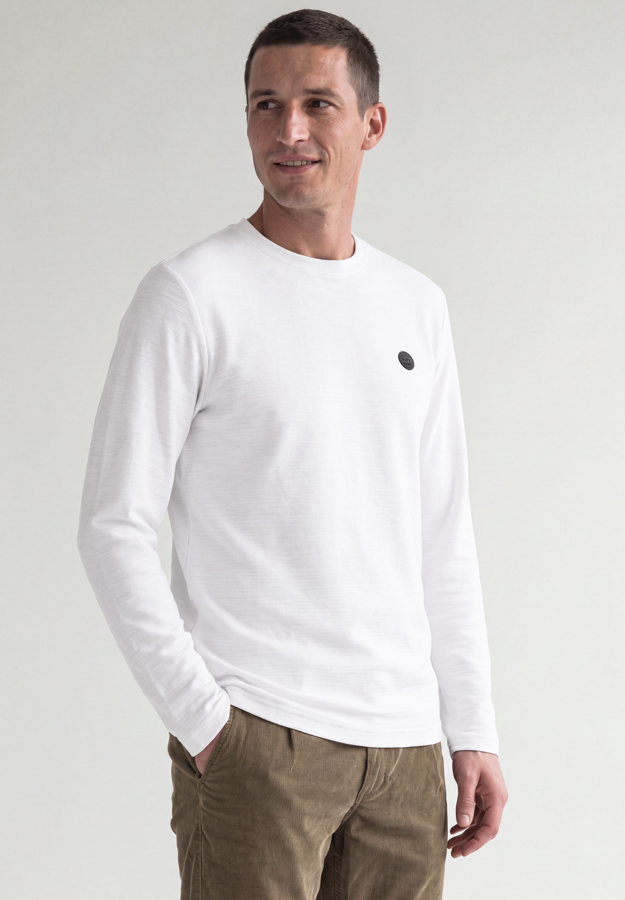 STREET ONE MEN Langarmshirt im soften Baumwoll-Mix