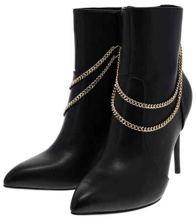 Buffalo JULIET CHAIN ANKLE BOOT Schwarz Stiefelette Vegane Damen Stiefelette