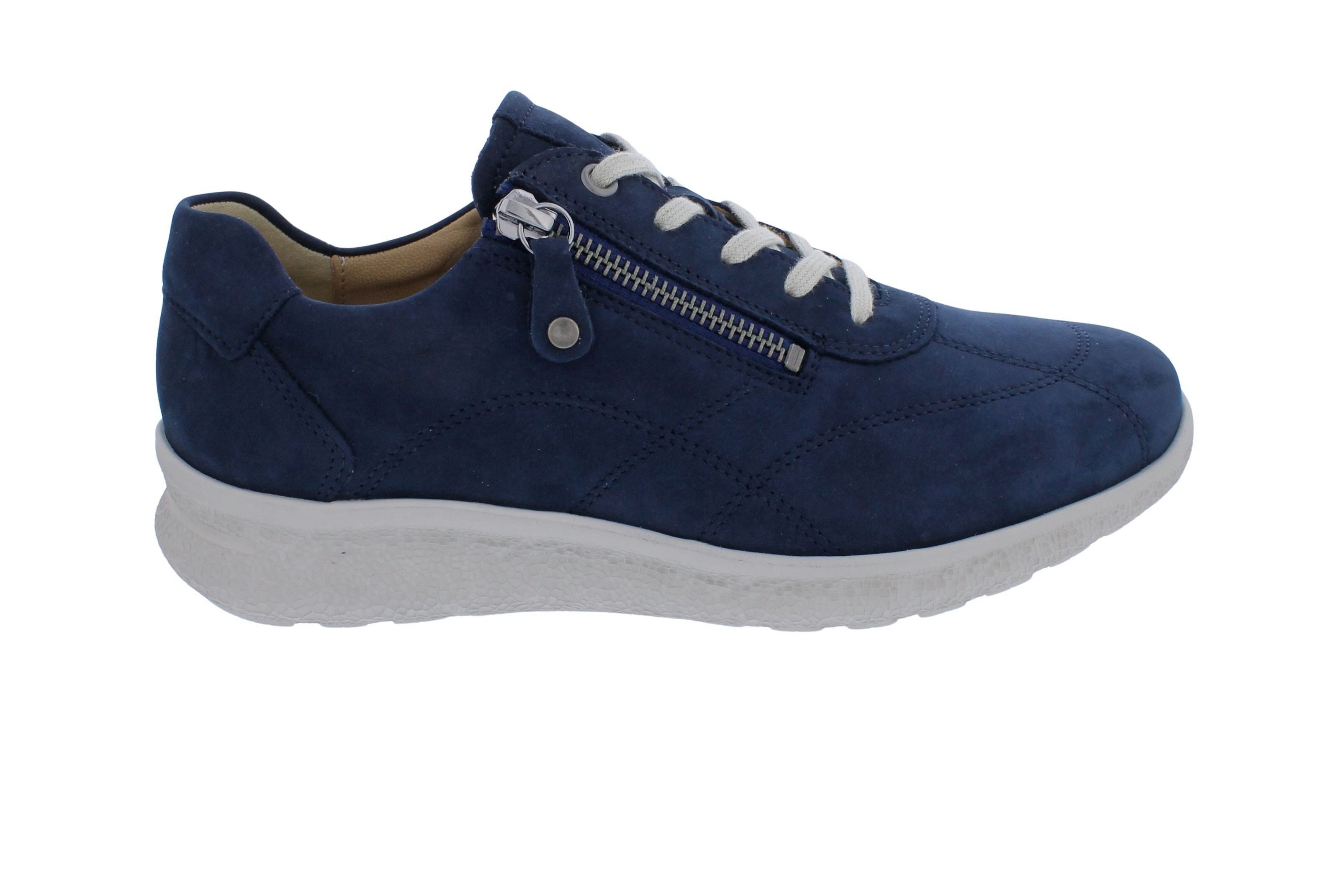 Hartjes Halbschuh in Weite K Rap Shoe 162.1606/9965.00, Blau, Nubukled Schnürschuh
