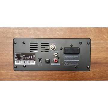 Soundmaster DAB1000 Kompaktanlage DAB+ CD-Player USB Bluetooth optischer Eingang Microanlage (DAB+, UKW-RDS, 50 W, Echtholz, Stereo, 50 Watt RMS, Fernsehanschluss, AUX, Bluetooth, NFC)