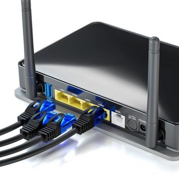 deleyCON deleyCON 20m CAT6 Patchkabel Netzwerkkabel Ethernet LAN DSL Kabel LAN-Kabel