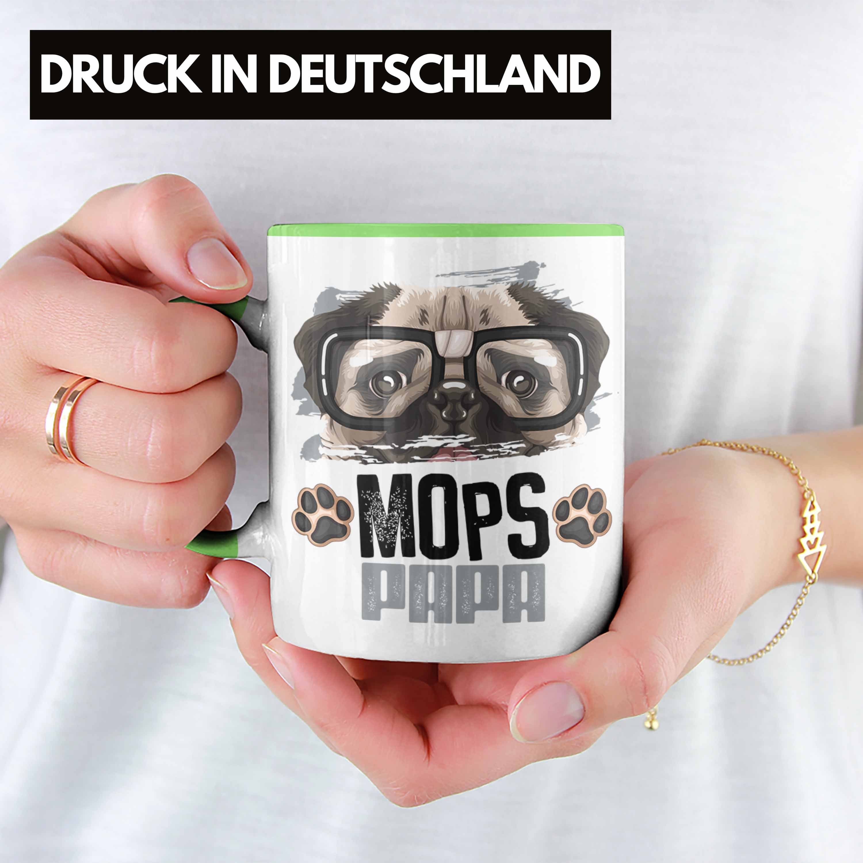 Li Mops Spruch Papa Mops Tasse Lustiger Grün Trendation Tasse Geschenk Geschenkidee Besitzer