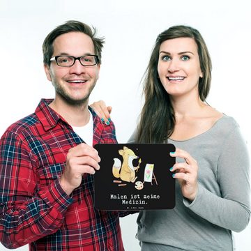 Mr. & Mrs. Panda Mauspad Fuchs Malen - Schwarz - Geschenk, Künstler, Auszeichnung, Schenken, (1-St), Made in Germany