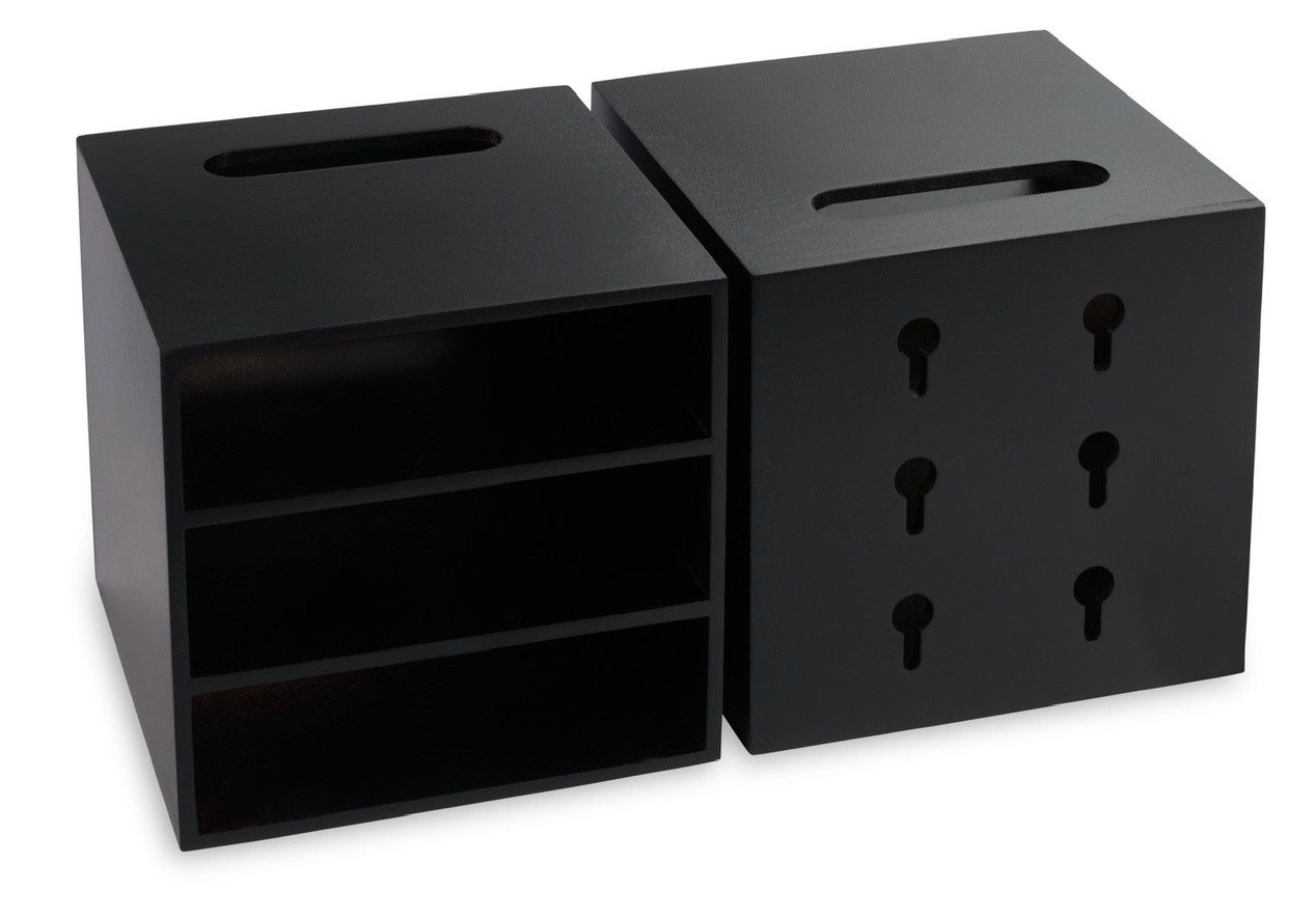 Cubix Aufbewahrungsbox Handy-Aufbewahrung, Handy-Ladestation, Handy-Aufbewahrungsbox schwarz