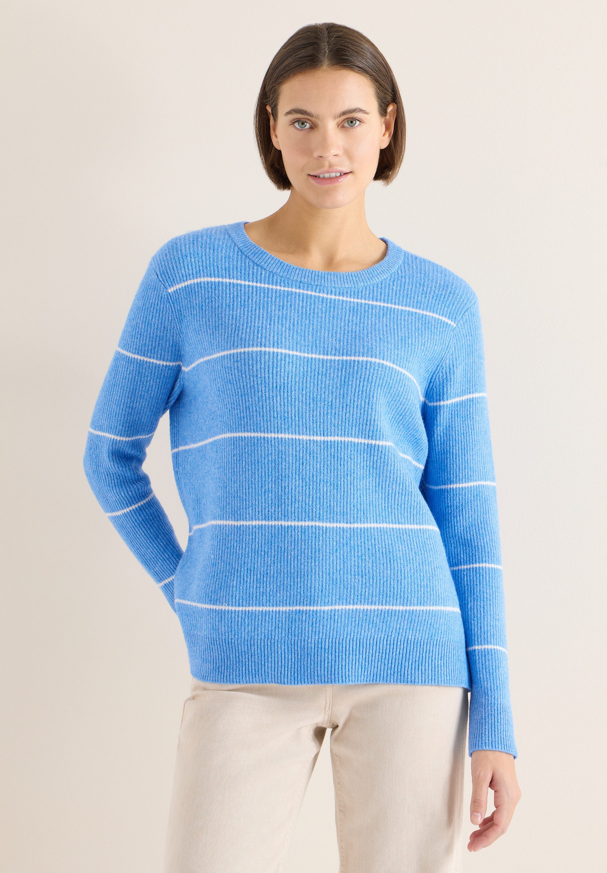 CECIL Strickpullover mit Rippstrick-Struktur günstig online kaufen