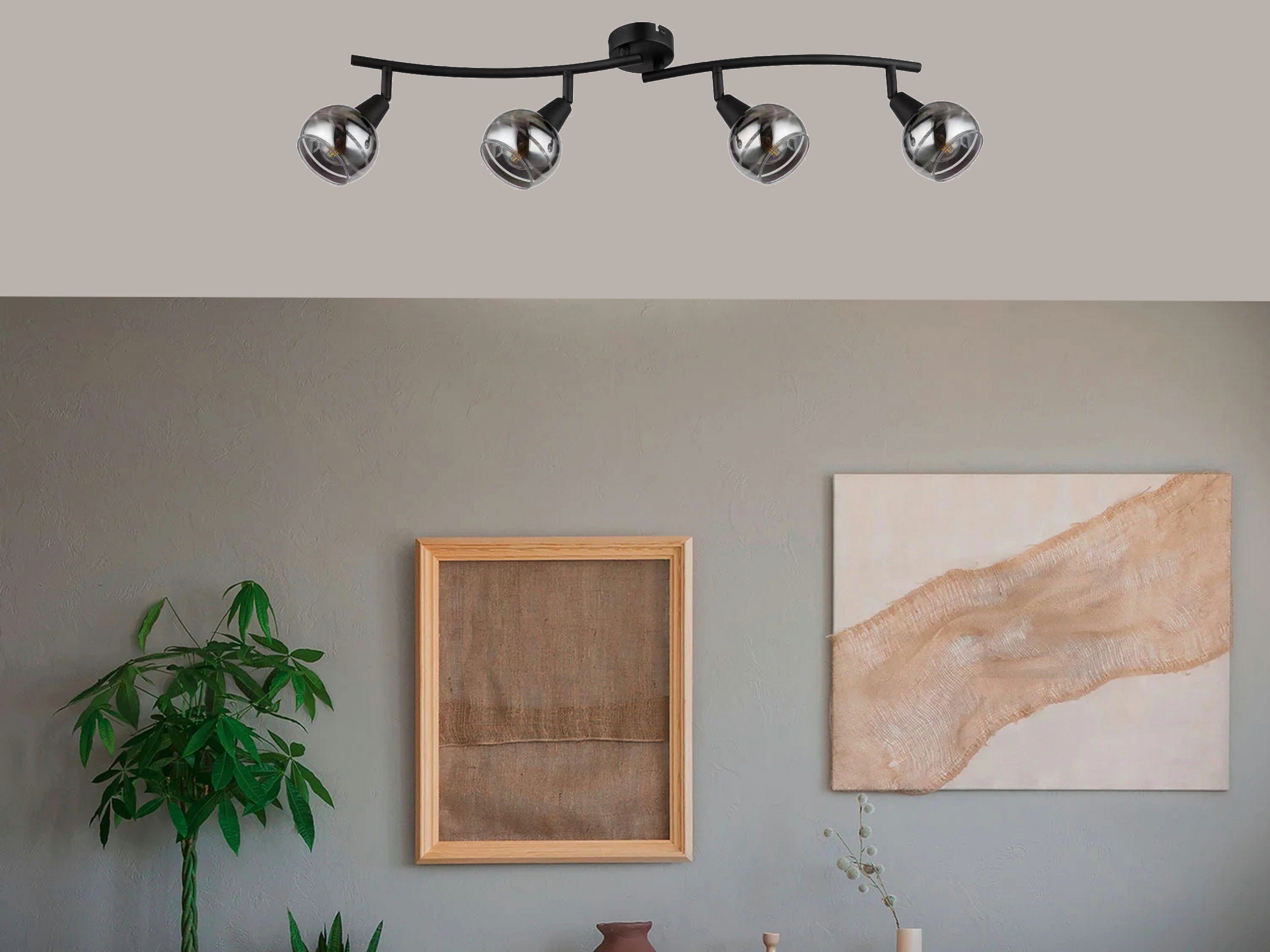 TRANGO LED Deckenleuchte, Dimmfunktion, 4-flg. Deckenleuchte günstig online kaufen