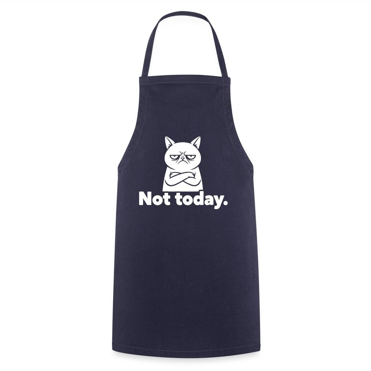 Spreadshirt Kochschürze Not Today, Genervte Katze Kochschürze, (1-tlg)