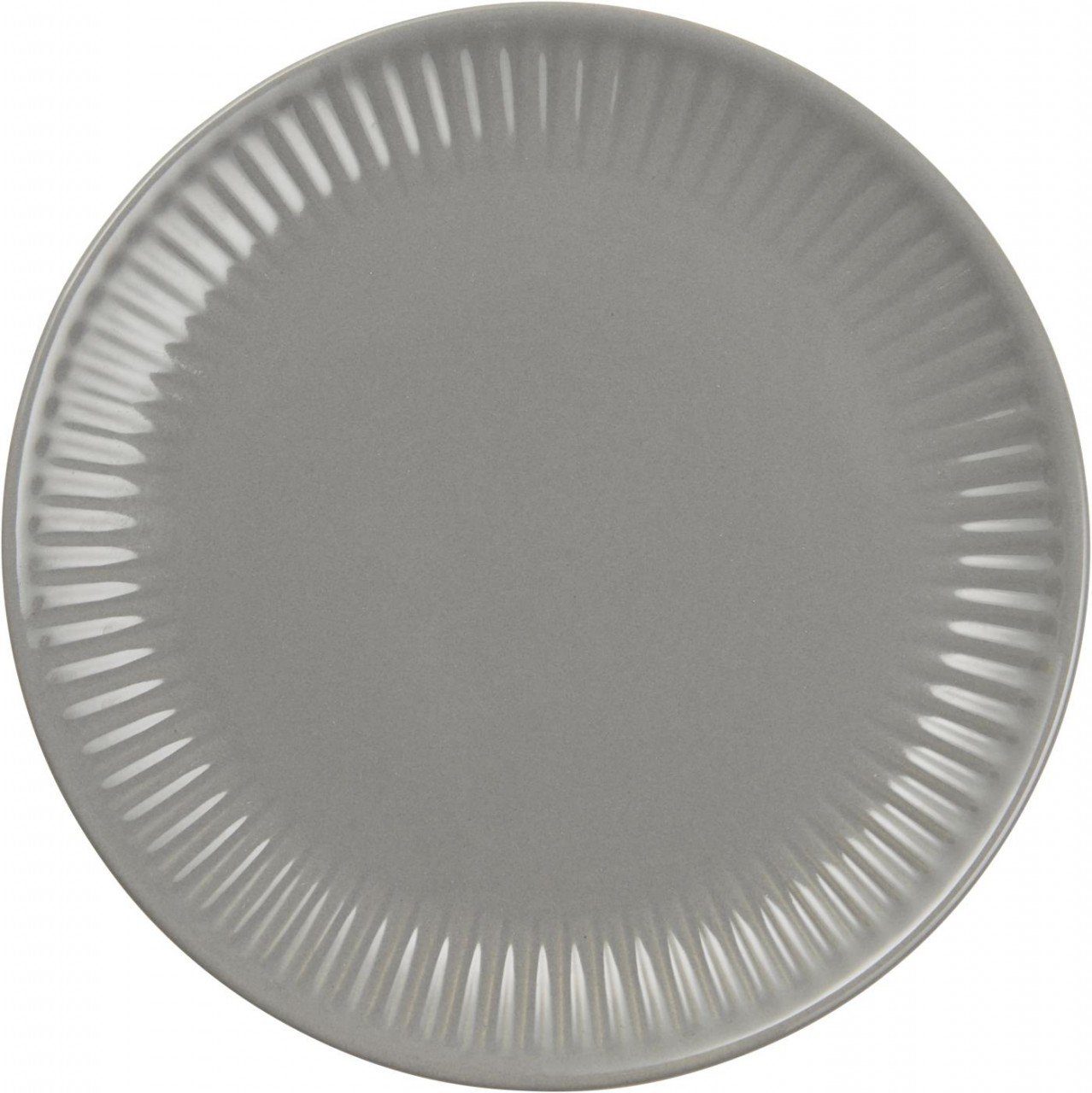 Ib Laursen Frühstücksteller Mynte, Grau H:2.5cm D:19.5cm Steingut 16 - Granit Grau16 - Granit Grau