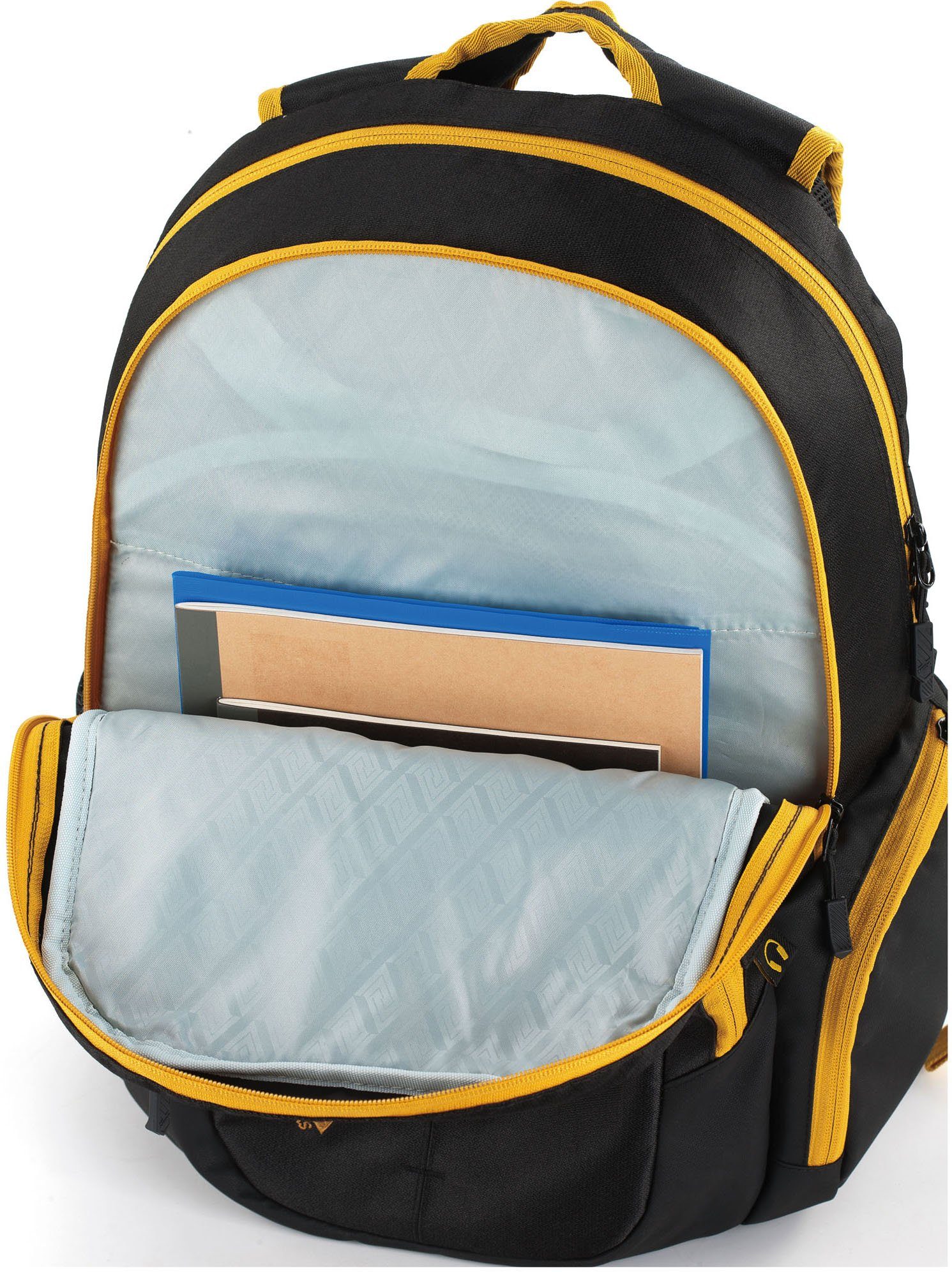 Arbeit NITRO Großer Hero, und black Reise Alltagsrucksack, Freizeitrucksack, Schule, golden Schulrucksack