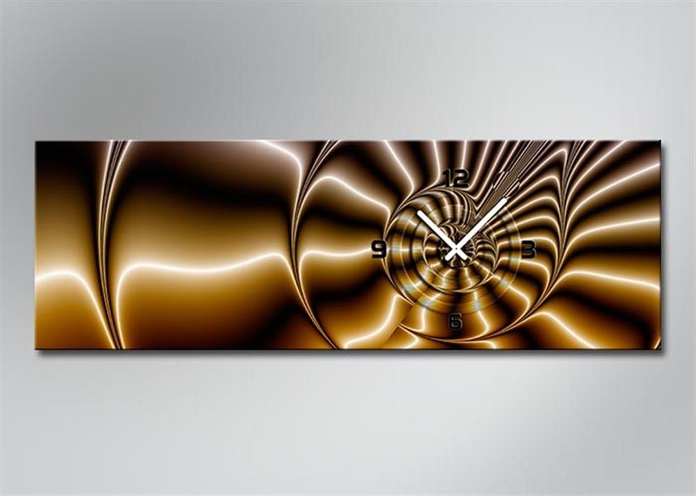 dixtime Wanduhr 5066 Dixtime Designer Wanduhr, Moderne Wohnraumuhr 35cm x 100cm (Einzigartige Digitaldruck-Optik aus 4mm Alu-Dibond)