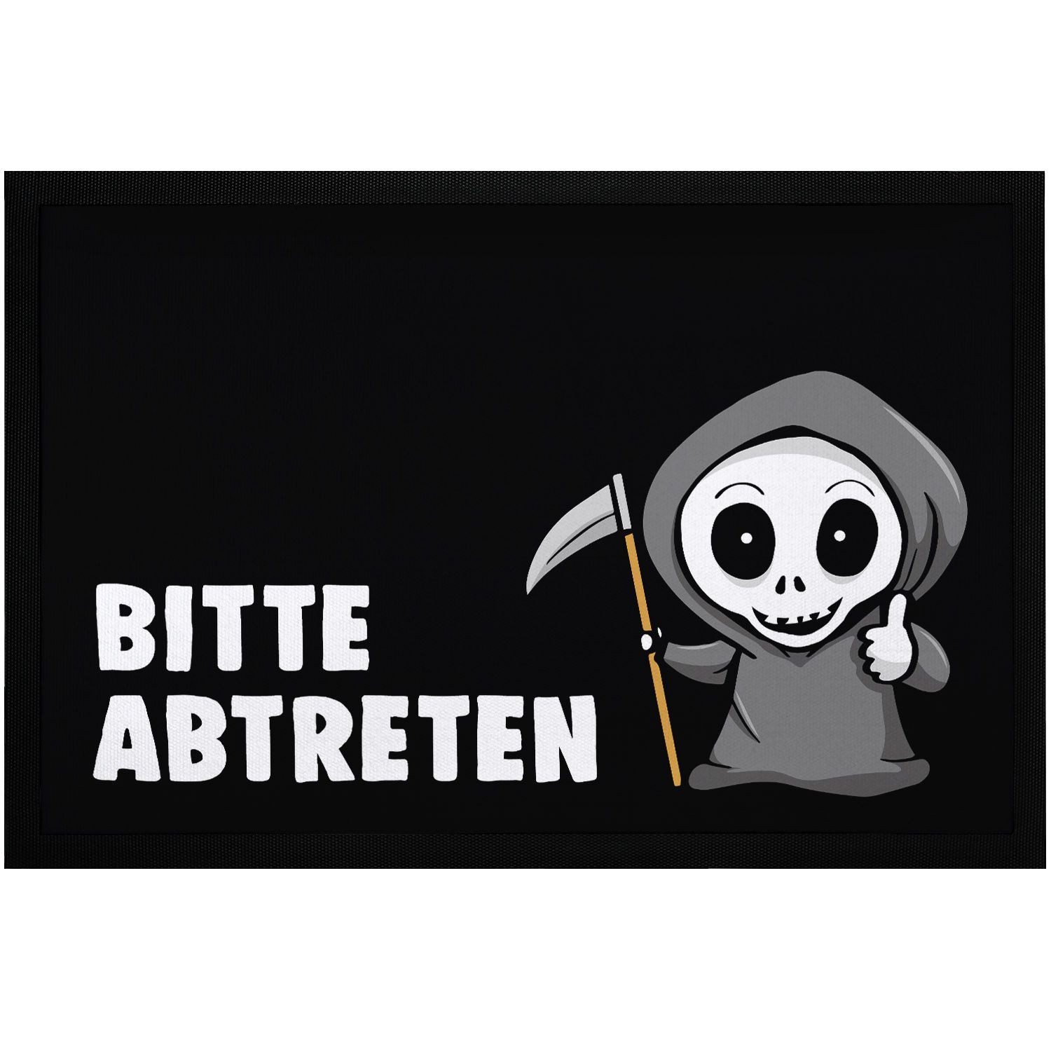 MoonWorks Fußmatte Fußmatte mit Spruch Bitte abtreten Sensemann lustiges Wortspiel, rechteckig