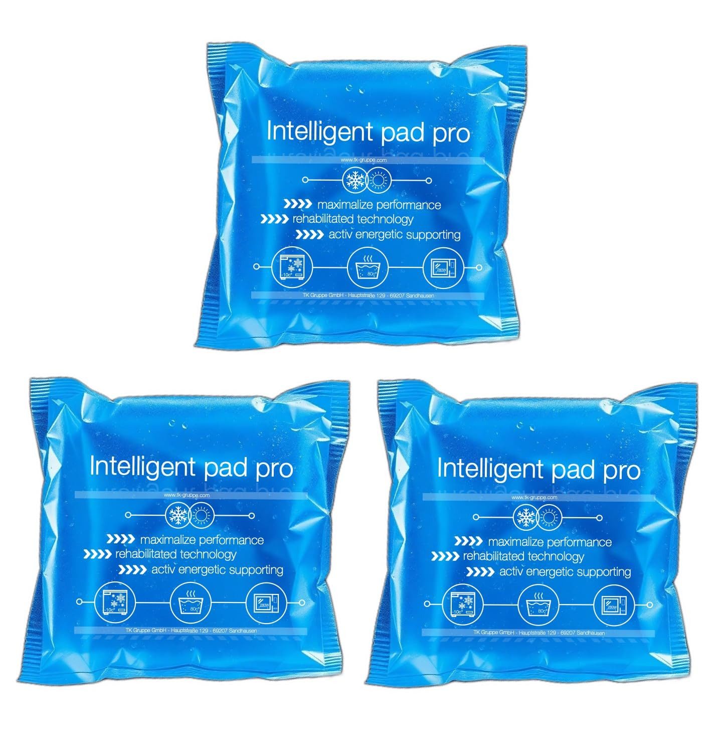Praktikraft Kalt-Warm-Kompresse 3 Kalt-Warm-Kompressen, je 15 x 15 cm, wiederverwendbar, 3er Set, 3-teilig