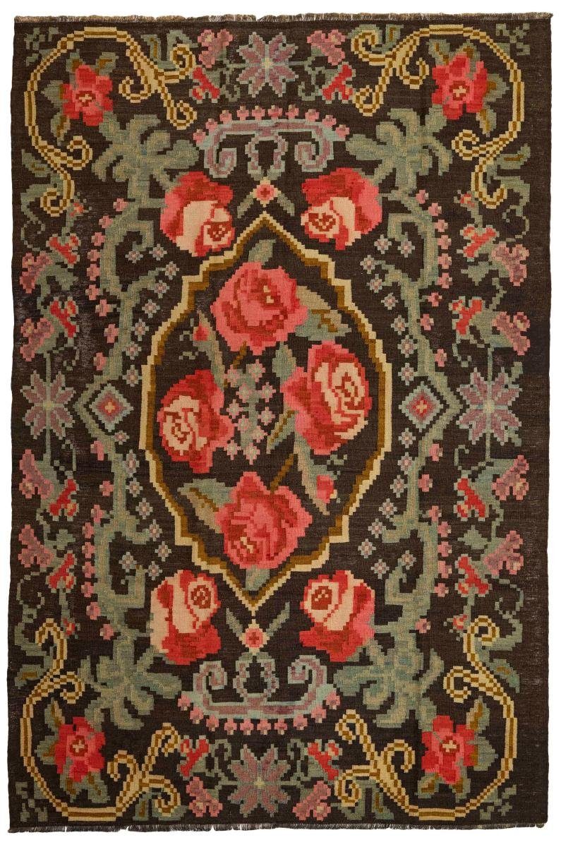 Orientteppich Kelim Rosen Antik 192x289 Handgewebter Orientteppich, Nain Trading, rechteckig, Höhe: 3 mm