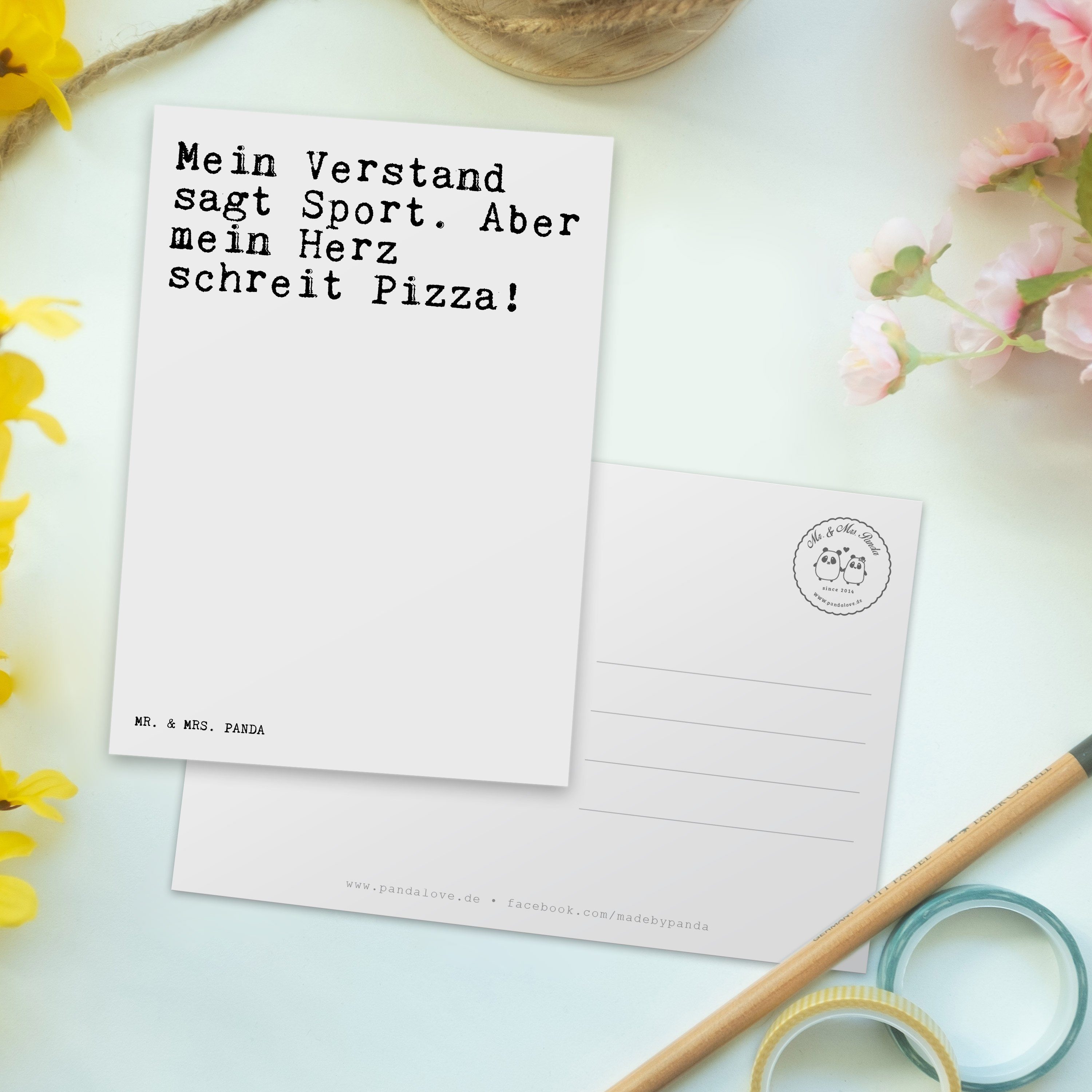 & Mrs. Geschenk, Sport.... Fitness, Panda Weiß sagt Postkarte Mein - Mr. Verstand Kuchen, - Ansi