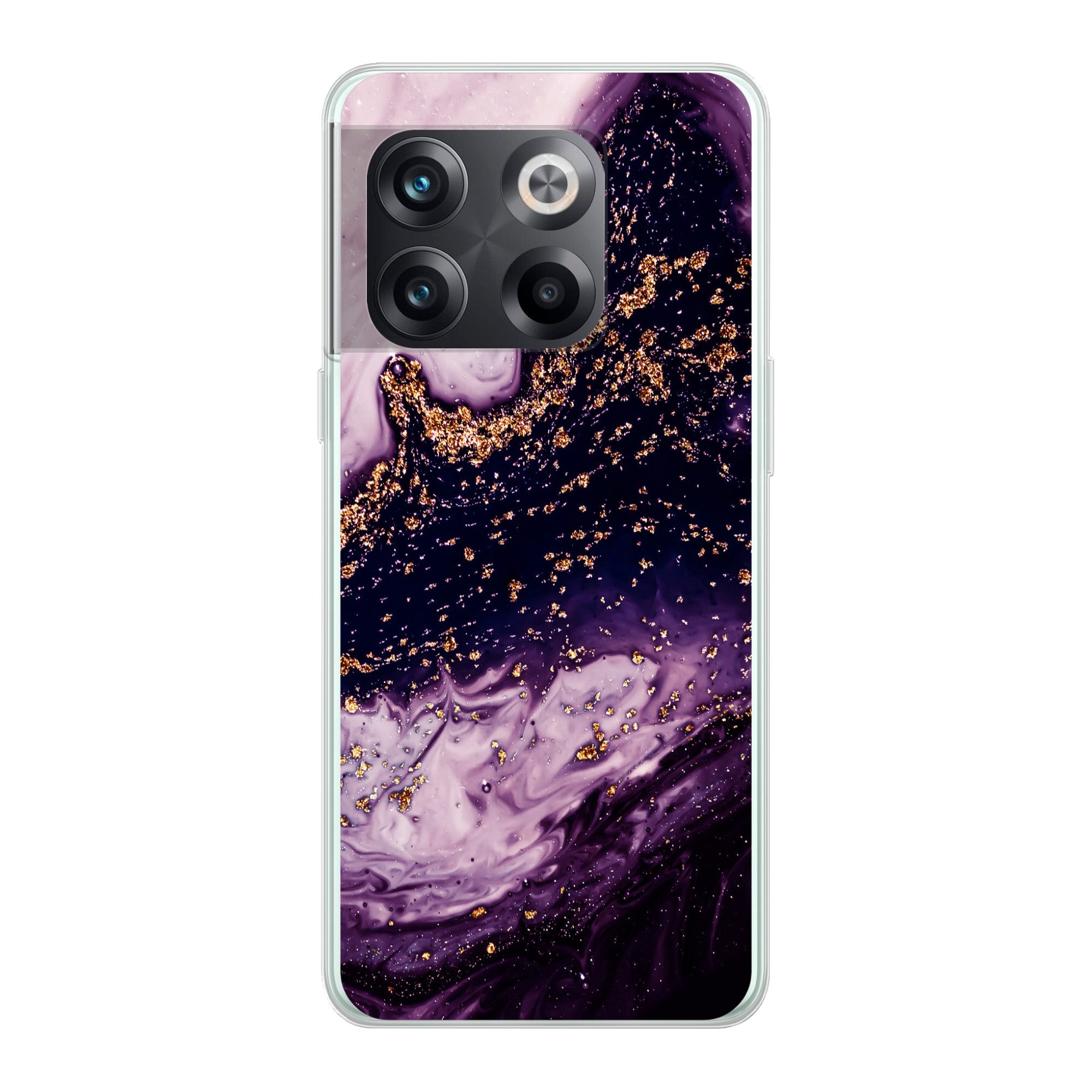 MuchoWow Handyhülle für OnePlus 10T Marmor - Gold - Naturstein, Phone Case, Silikon, Schutzhülle Dünn