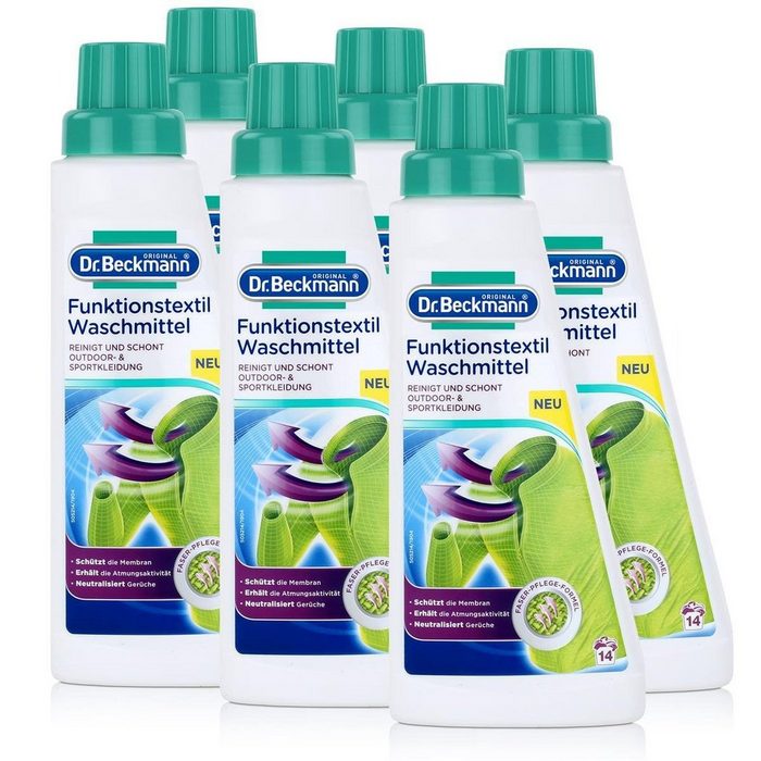 Dr. Beckmann Dr. Beckmann Funktionstextil Waschmittel 500ml - Reinigt und schont (6 Spezialwaschmittel