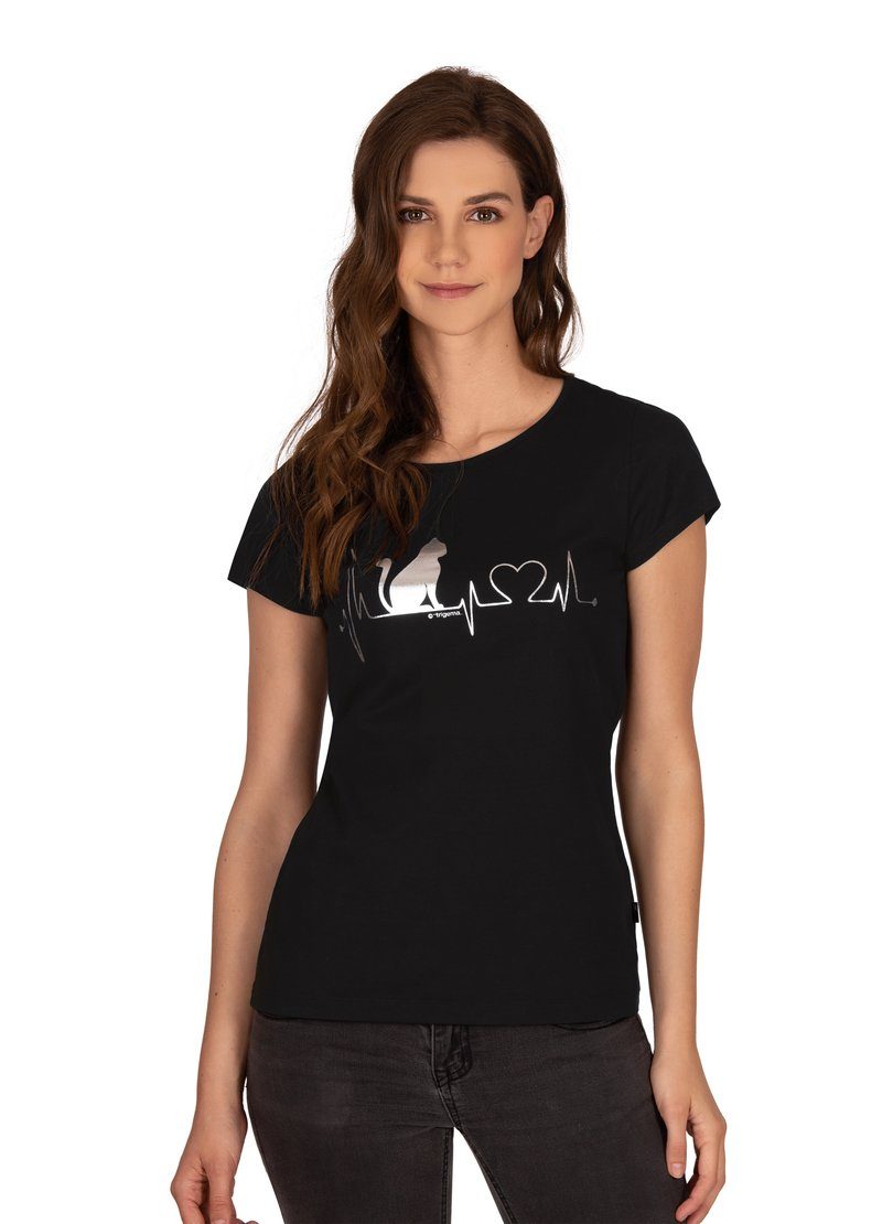 Trigema T-Shirt mit 1/4-Arm und Katzen-Druckmotiv | OTTO