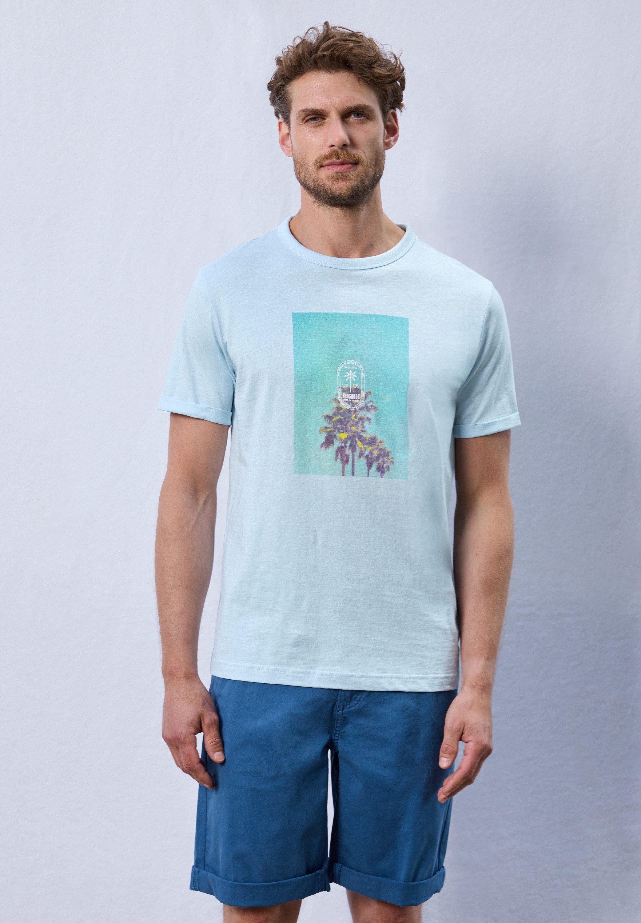 STREET ONE MEN T-Shirt aus reiner Baumwolle