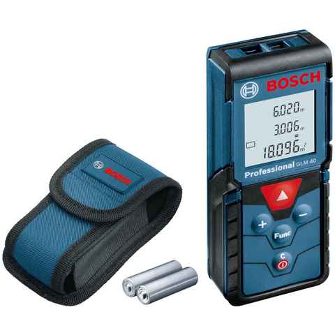 Bosch Professional Lasermessgerät GLM 40 Professional, Staub- und Spritzwasserschutz IP54