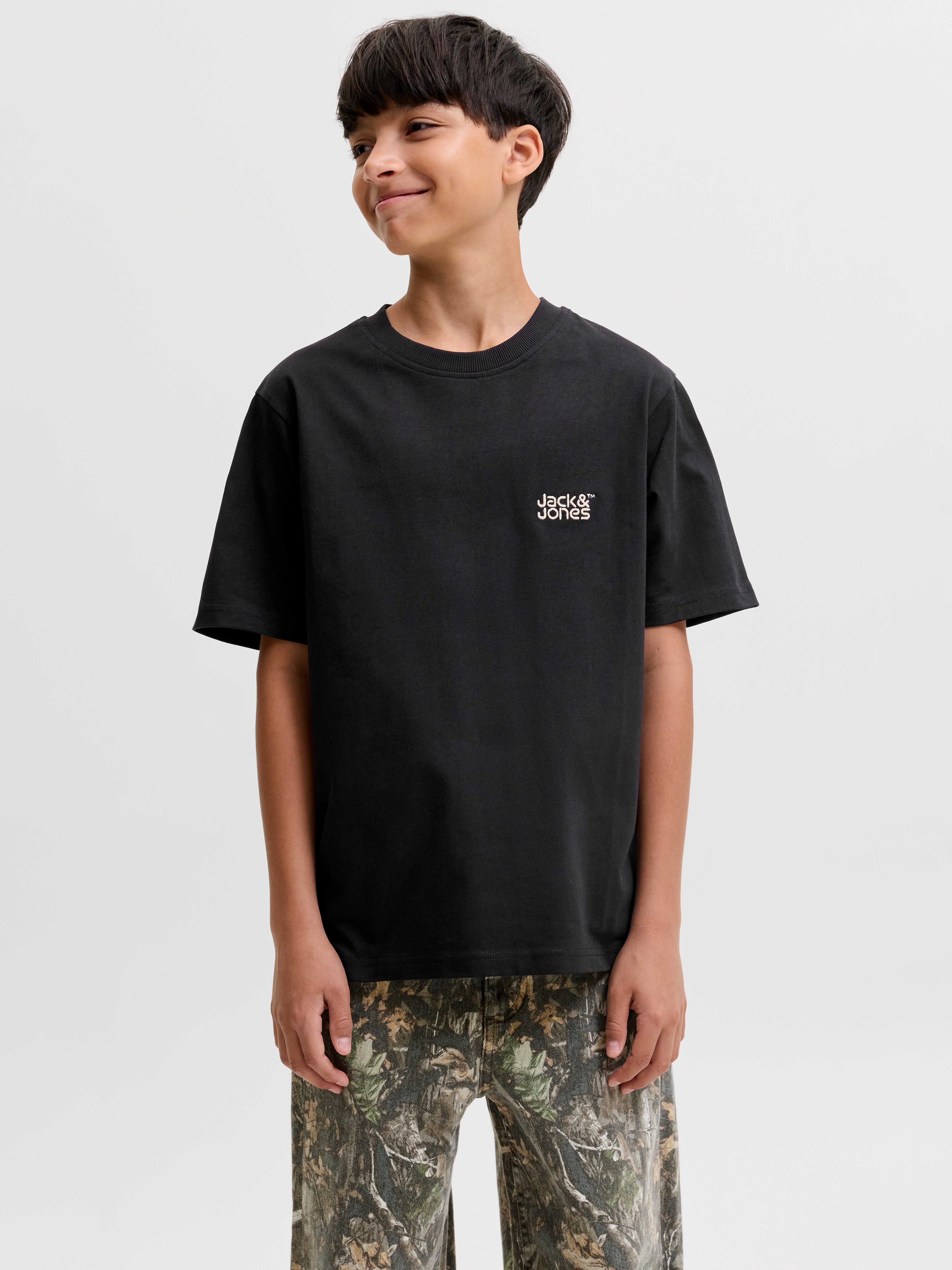 Jack & Jones Junior Rundhalsshirt JJECOLTON TEE SS CREW NECK SN JNR Baumwolle, locker geschnitten