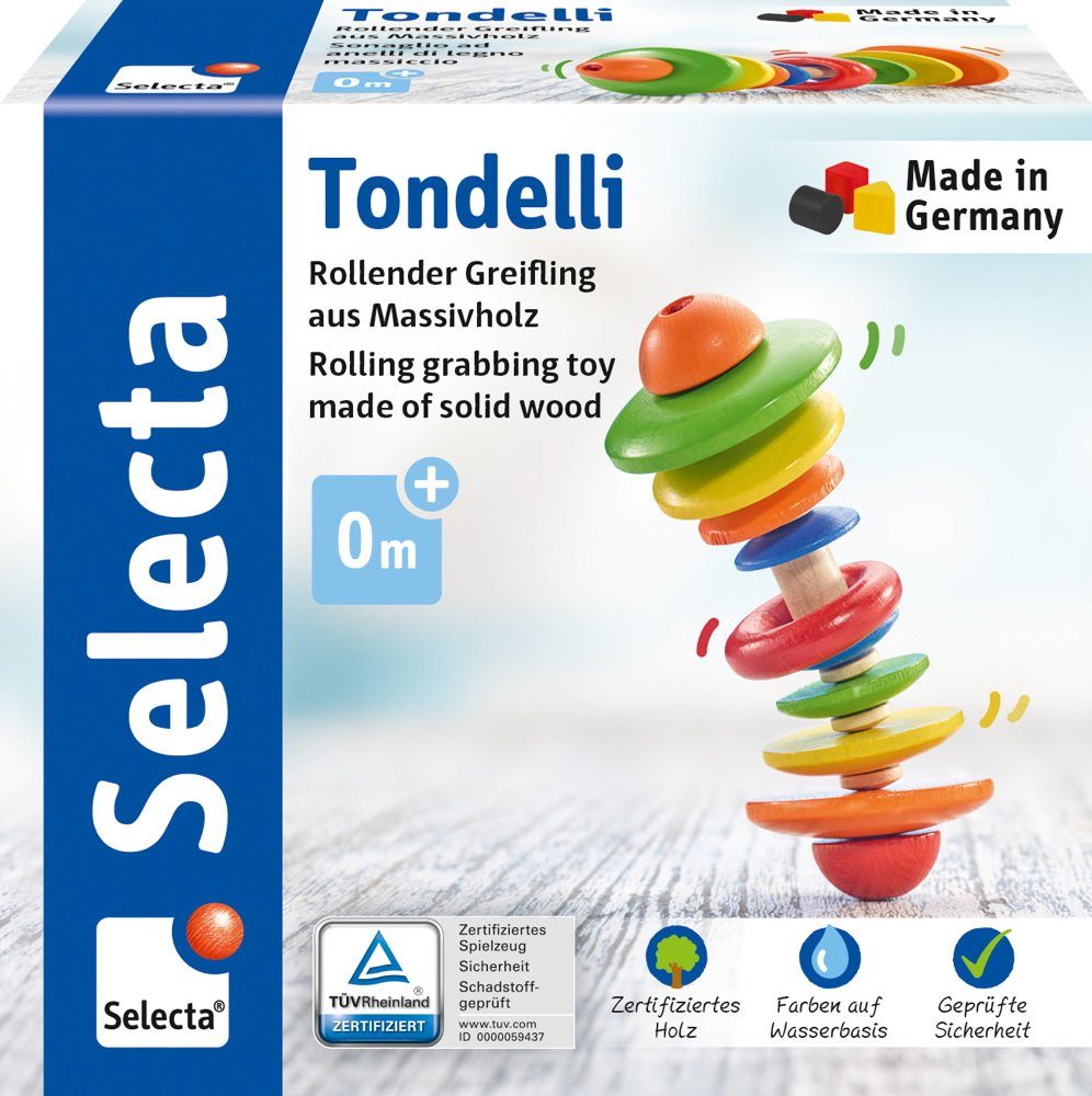 Selecta Greifling Selecta Babywelt Holz Greifling Tondelli rollend 61042
