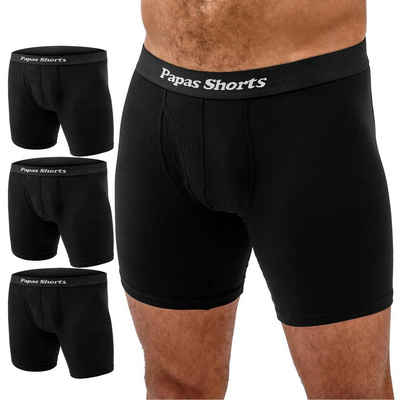 Papas Shorts Боксерські чоловічі труси, боксерки Herren, Extra Lang (Packung, 3er-Pack) aus weichem Modal mit extra Довжина ноги gegen Zwicken im Schritt