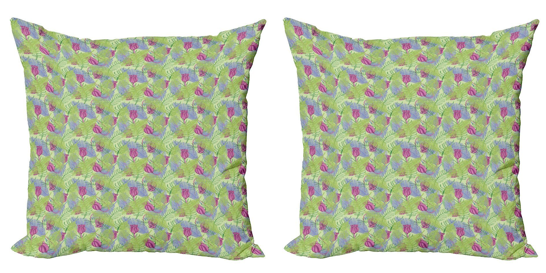Digitaldruck, Botanisch Stück), (2 Accent Zipfel Modern Abakuhaus Palme Blätter Doppelseitiger Kissenbezüge