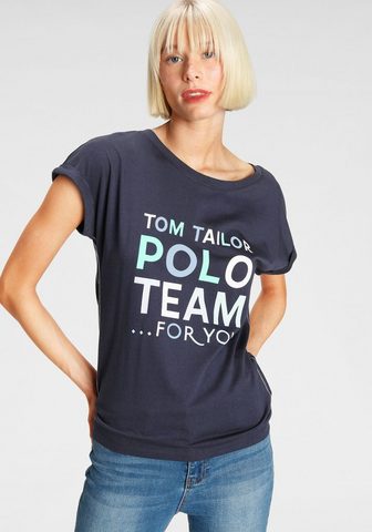 TOM TAILOR Polo Team Palaidinė großem farbenfrohen Logo-Pri...