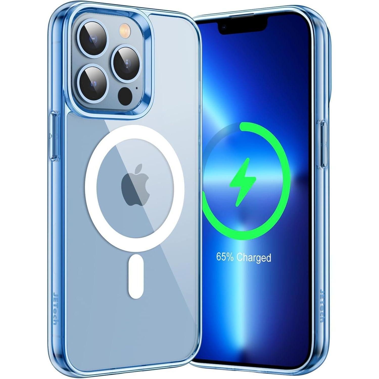 LuxusKollektion Handyhülle Handyhülle iPhone 13 Pro MagSafe Magnetisch Stoßfest Sierrablau