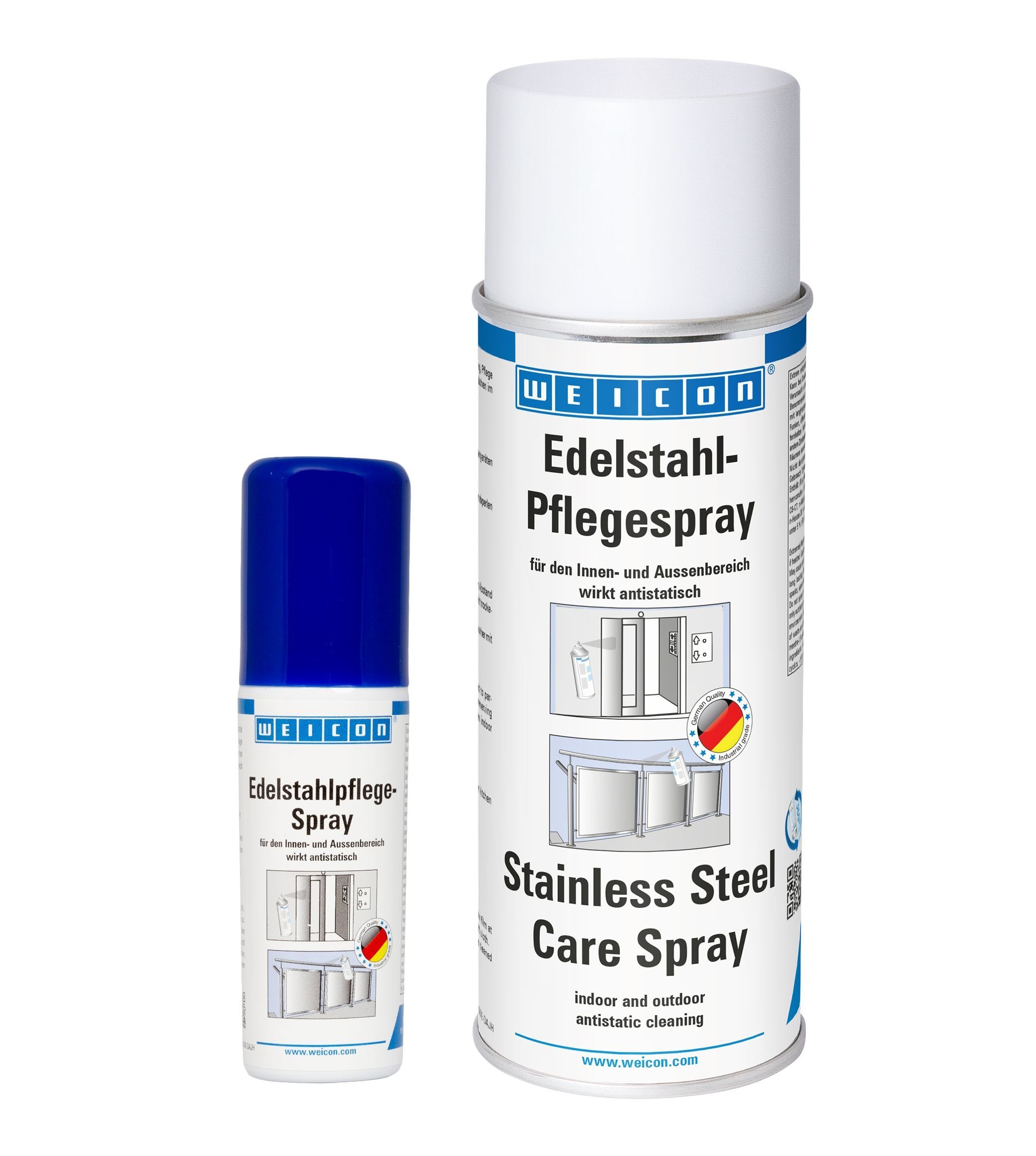 WEICON Edelstahlpflege-Spray, Reinigungs- und Pflegeöl für Edelstahl Edelstahlreiniger (Dose, [- Reinigung, Pflege & Schutz von Edelstahlflächen)