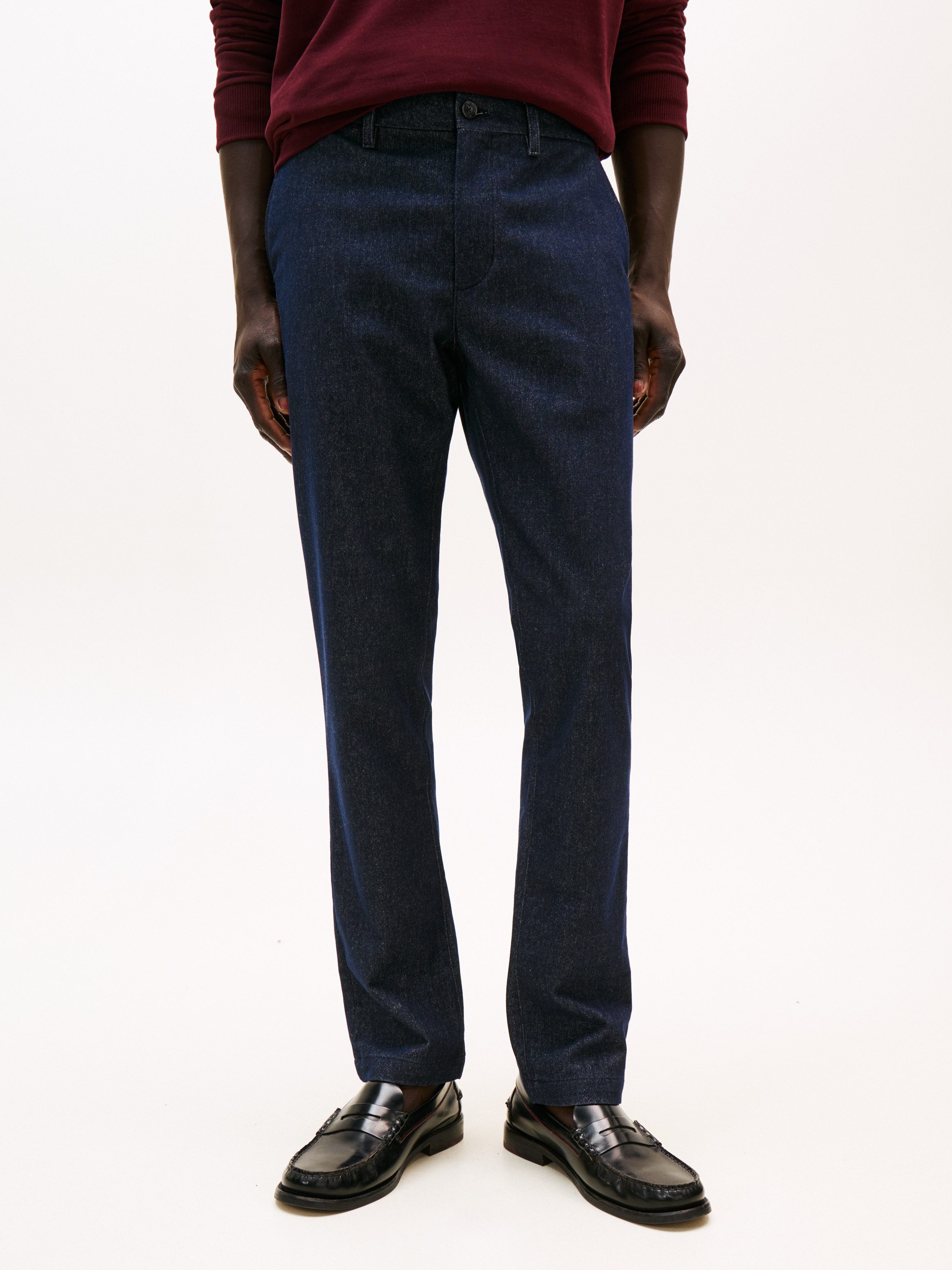 Tommy Hilfiger Chinohose BLEECKER BRUSHED MARL Slim Fit, gebürstete Melange günstig online kaufen