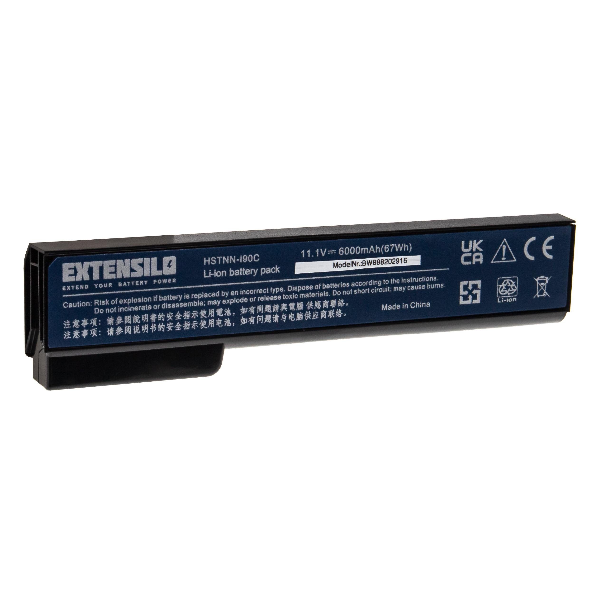 Extensilo Ersatz für HP HSTNN-I91C, HSTNN-LB2F, HSTNN-LB2G, HSTNN-LB2H, Laptop-Akku 6000 mAh