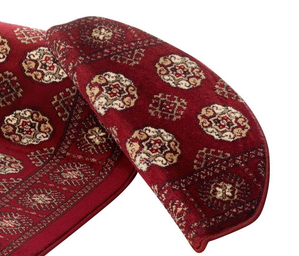 Peyer Syntex Stufenmatte Stufenmatten classic Buchara Design, rot, halbrund, Höhe: 13 mm, mit Bordüre Design Buchara