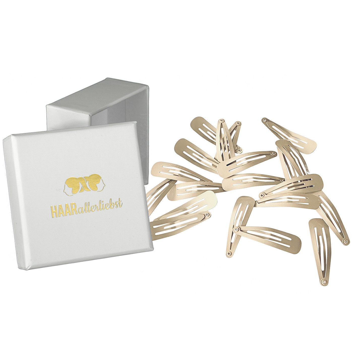 HAARallerliebst Haarspange Haarspange, Spar-Set, 20-tlg., FARBE beige, 50mm Lang