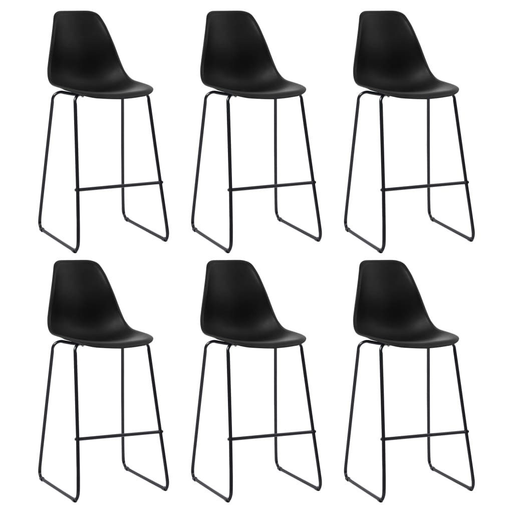 vidaXL Barhocker Barhocker 6 Stk. Schwarz günstig online kaufen