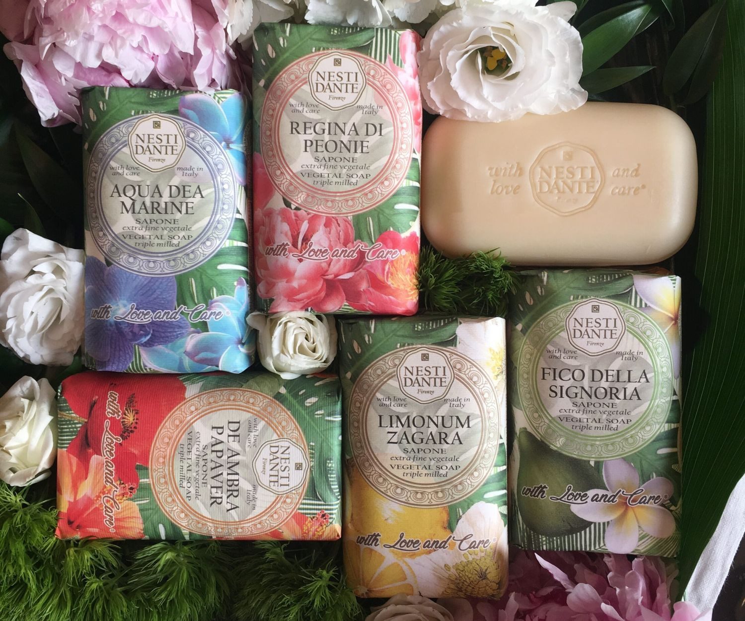 Nesti Dante Handseife Ambra Papaver 250 g, 1-tlg., Hand -und Körperseife mit feinem Duft 250 g
