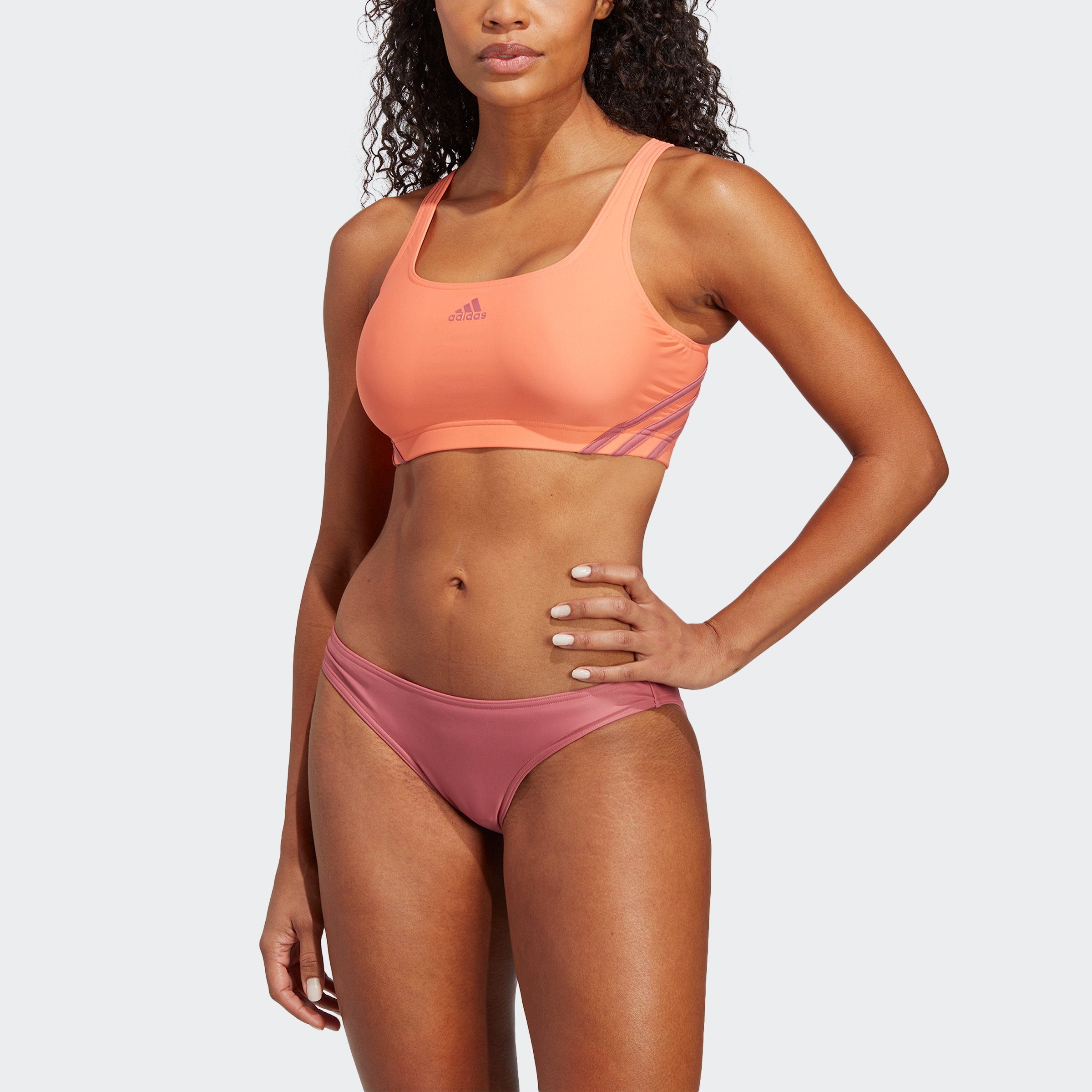 Performance SPORTY Coral adidas / Fusion Fusion / Pink Bustier-Bikini Strata 3S BIK Coral