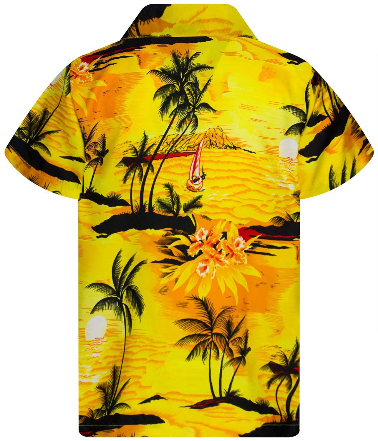 King Kameha Hawaiihemd Surf Kids Funky Hawaii-Hemd Kinder Kurzarm Front-Tasche Unisex