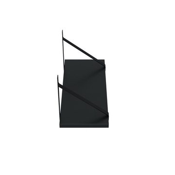 AKKE Wandregal, Hängeregal GINO modern mit schwarzen Befestigungen 2mm PVC LOFT