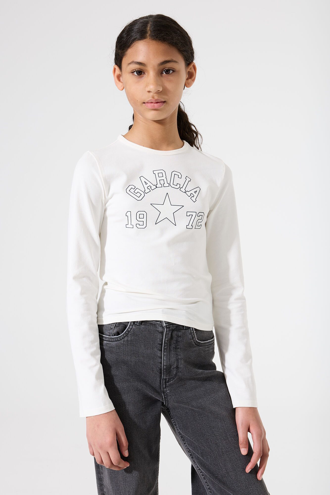 Garcia Langarmshirt Sportlicher Frontprint