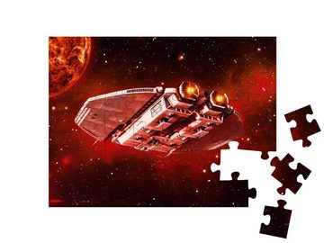 puzzleYOU Puzzle Digitale Kunst: Alien-Raumschiff im Weltraum, 48 Puzzleteile, puzzleYOU-Kollektionen Fantasy