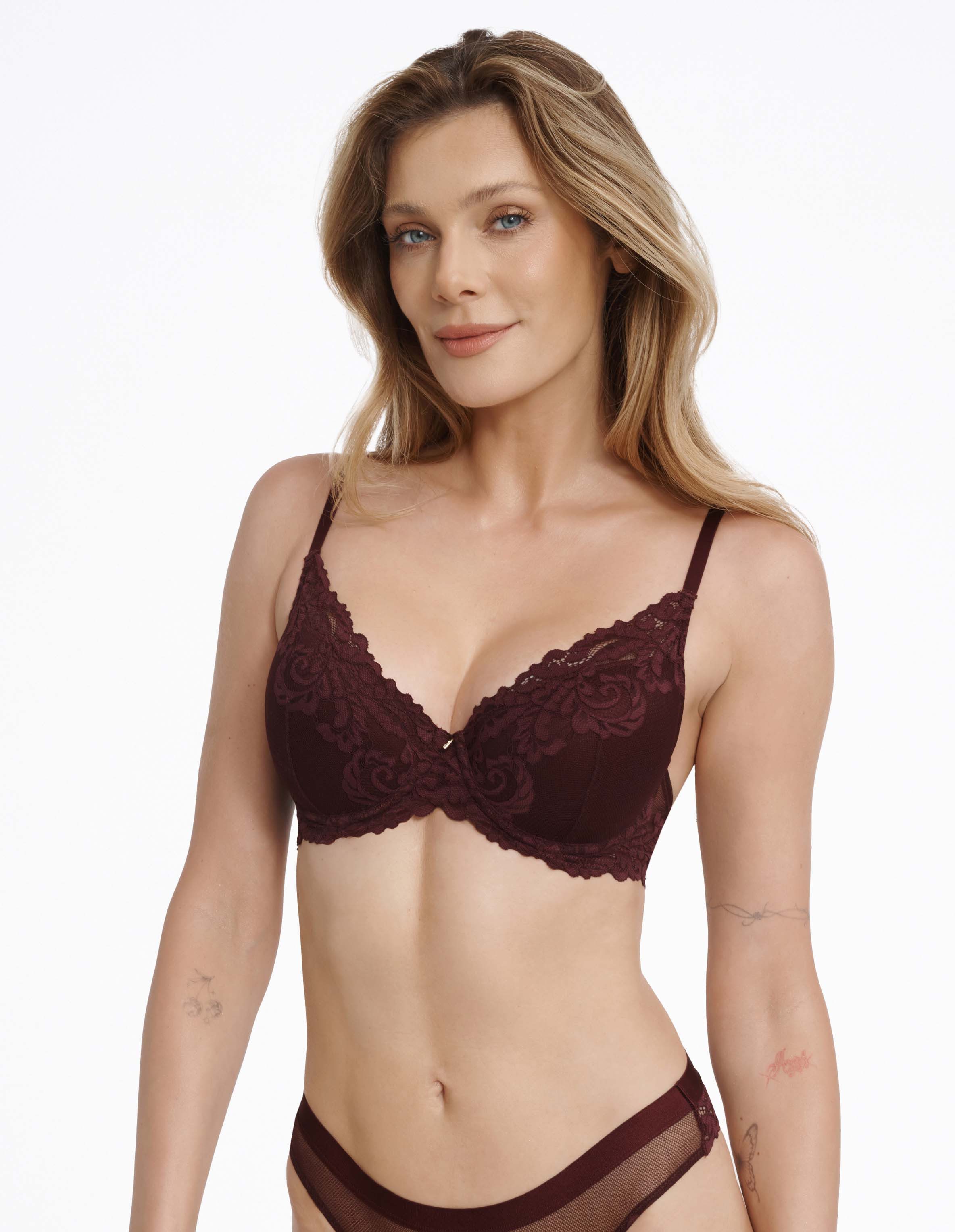 ESOTIQ Push-up-BH Push-up-BH Lynn, Spitze mit hebenden Cups
