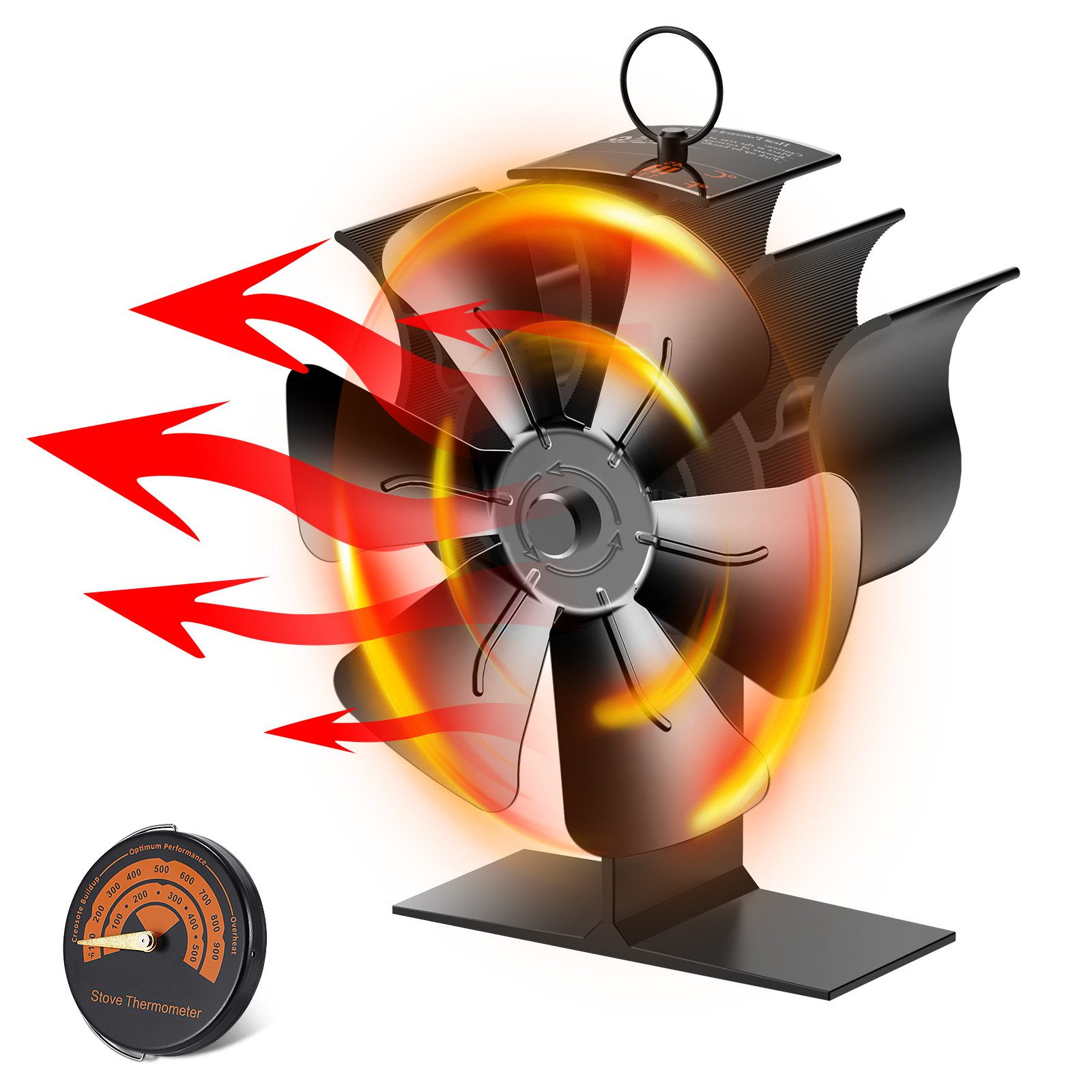 BlingBin Kaminventilator 6 Flügel Ofenventilator Leiser günstig online kaufen