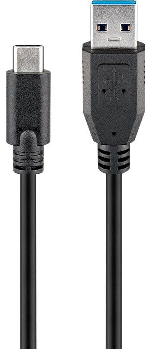 Goobay Sync & Charge Super Speed USB-C™ Smartphone-Kabel USB 3.0 Typ A USB Typ A USB-C USB Typ A USB-C (50 cm)