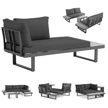 osoltus Gartenlounge-Set osoltus Aluminium Lounge Set Sofa Ecklounge Gartenlounge Delft GRAU