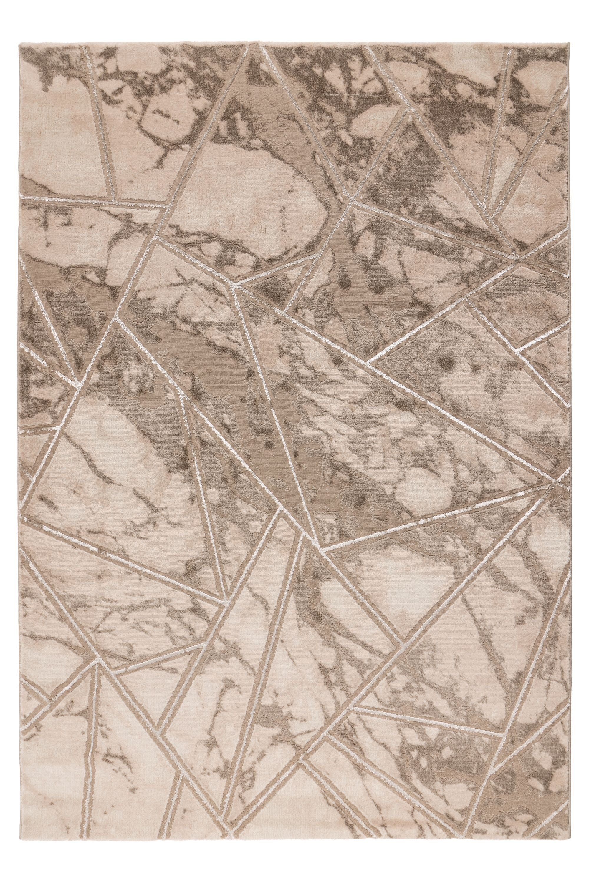 Kayoom Teppich Mineral 225, rechteckig, Höhe: 12 mm, Kurzflor, Hoch Tief Struktur, Wohnzimmer