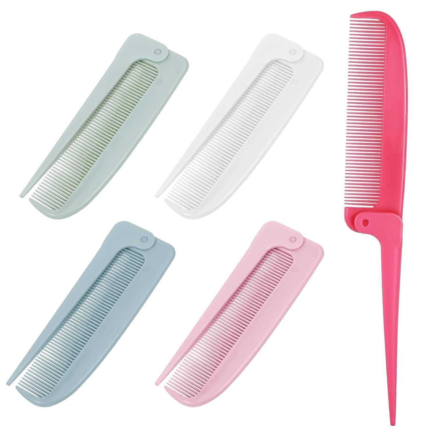 LuxusKollektion Stylingbürste 5er Set Faltbare Stielkämme Mini Расчески inkl. 5 Цвета(ов)