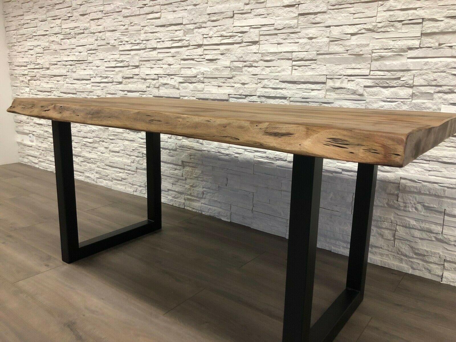 Sedex Esstisch Esszimmertisch inklusive Massivholz aus Schwarz, Bellary Massivholz U-Gestell 5,5cm in