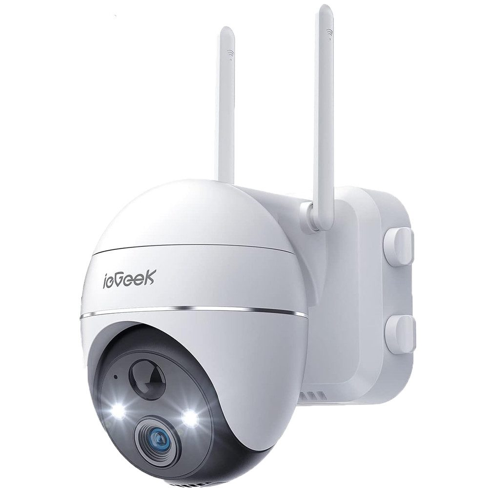ieGeek Überwachungskamera 5MP 2K FHD Überwachungskamera Aussen Akku Solar Kabellose (Aussen, Außenbereich, außen, mit 32&64G TF Karte Überwachungskamera mit Solarpanel Wasserdichte, 1-tlg., WLAN Kamera PIR Bewegungserkennung FHD Nachtsicht, Licht-und Tonalarm 2-Wege-Audio 4DBi WLAN-Antenne)
