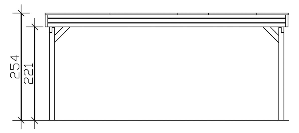 Skanholz Doppelcarport Friesland, BxT: 557x708 cm, 207 cm Einfahrtshöhe